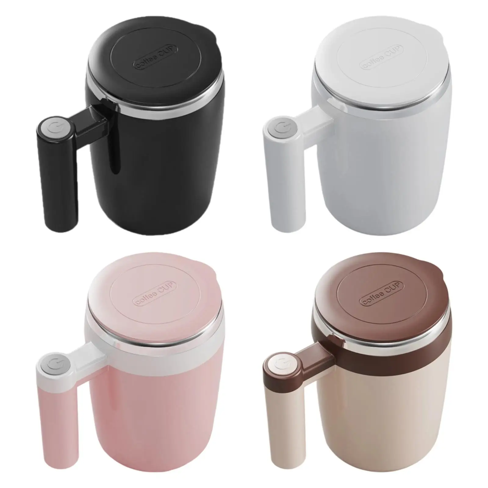 Automatischer Rührbecher, automatischer Rührbecher mit Deckel, 14 Unzen rotierender Becher, selbstmischender Becher für Getränke