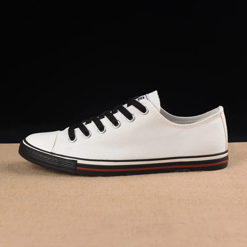 2024 Fashion Canvas Shoes Men Cloth Footwear Black White Shoes Cool Young Mens Casual Shoes Spring Summer Breathable KA4252