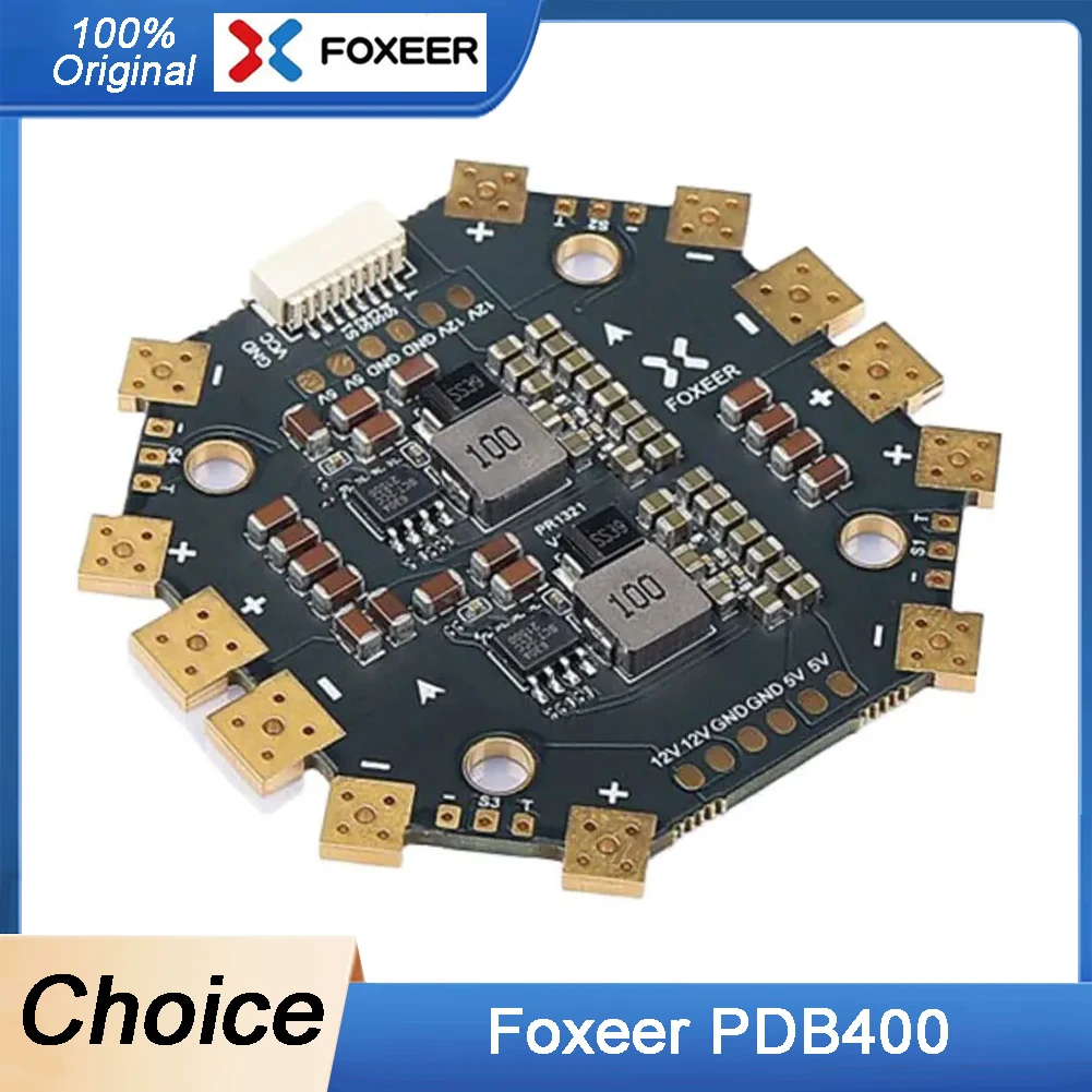 

Foxeer PDB400 8S 400A PDB с двойной батареей, 12 ступиц для радиоуправляемого мультироторного самолета, вертолета, FPV, Cinelifter дальнего действия, детали для самостоятельного изготовления