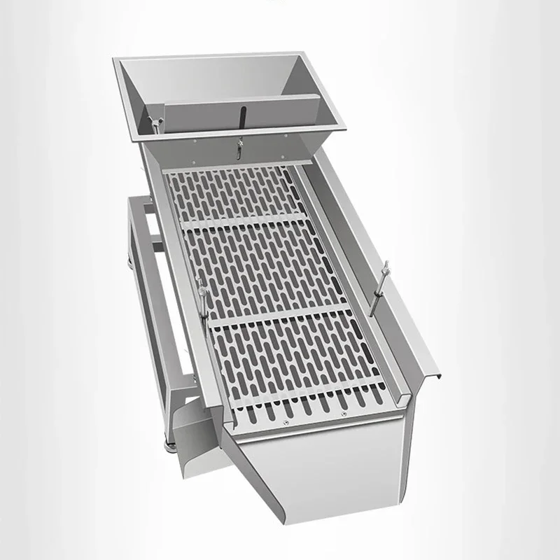 1 Layer 2 Outlet Portable Coffee Bean Sorting Linear Vibrating Screen Separator