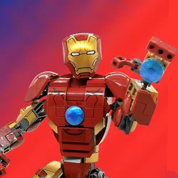 Minso Marvel Ironman Mk-43 Mecha Mark 43 Robot-Mech Avengers Modèle décennie s de Construction Briques Coffret Cadeau Garçons