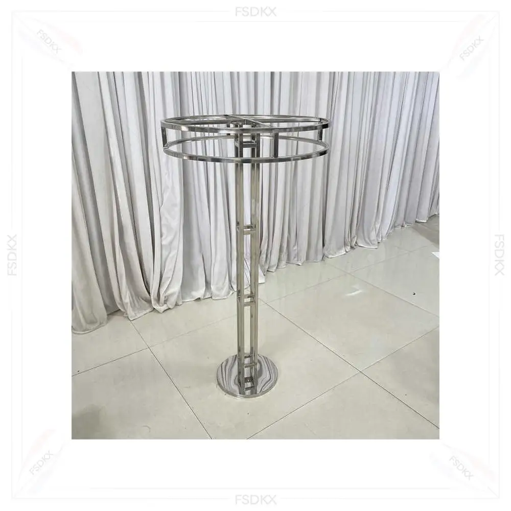 FSDKX Decor: Хит продаж! Современный напольный подсвечник из золотистого металла, центральный элемент декора стола, канделябр для свадебной вечеринки.