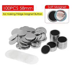 50/100Set 25/32/37/44/58mm Magnet Refrigerator Button DIY Making Materials for Button Maker Making Fridge Magnets Badges Set