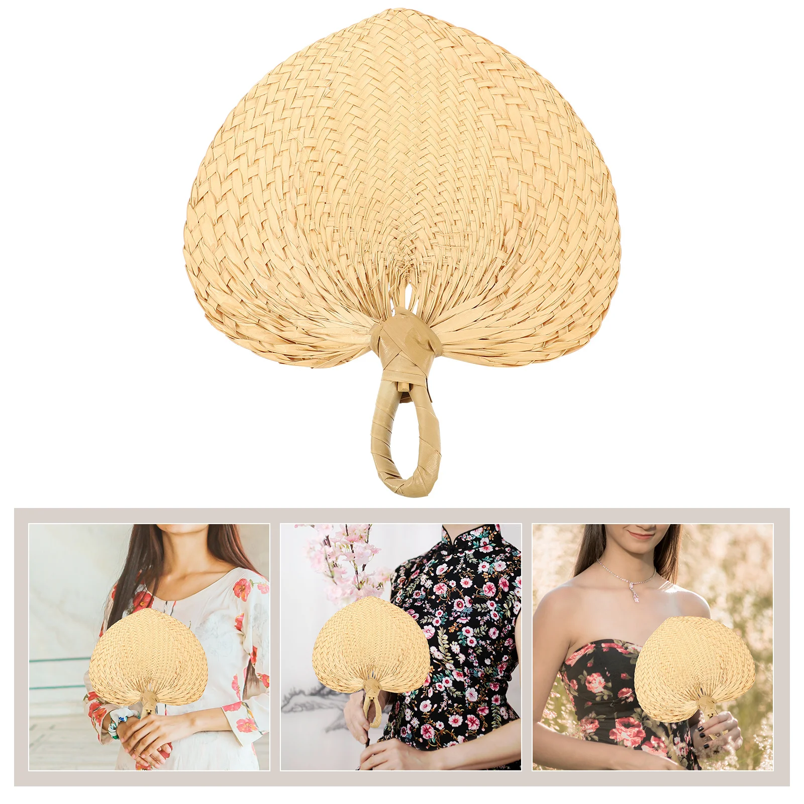 

Vintage Bamboo Woven Hand Fan Exquisite Craftsmanship Chinese Style Wall Art Decor for Summer Indoor Outdoor Use