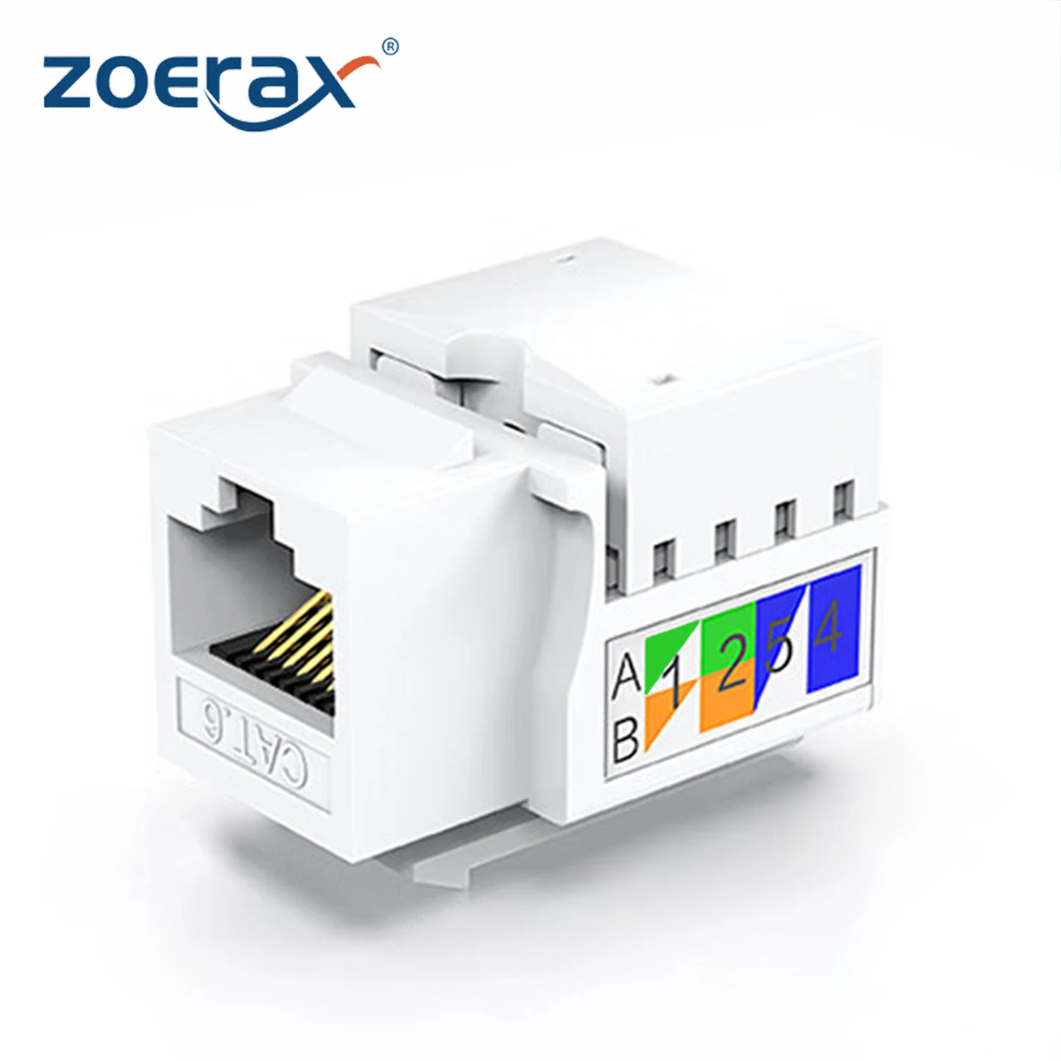 

ZoeRax Cat5e Cat6 Keystone Jack, RJ45 Keystone Jack, Cat6 Network Coupler, Ethernet Wall Jack(Not compatible with Patch Panel)