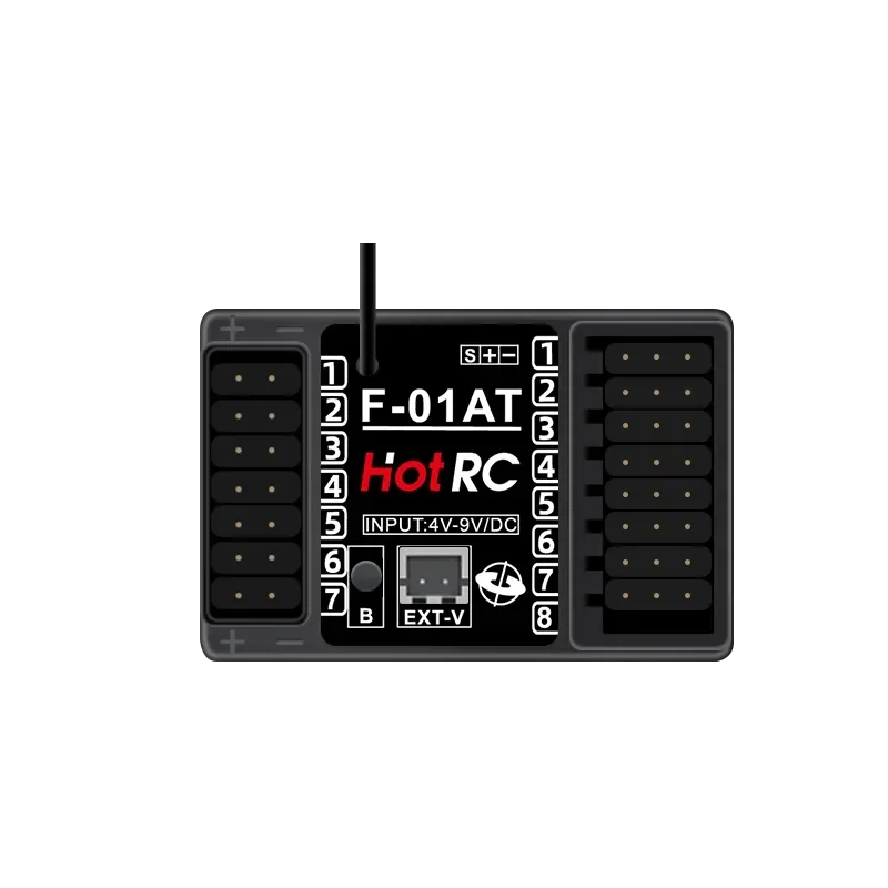 Hotrc 2.4GHz 4/6/8/10 CH F-04AT F-06AT F-08AT F-01AT F-10A 電圧リターン制御ジャイロ受信機 RC カーボート飛行機タンクロボット用