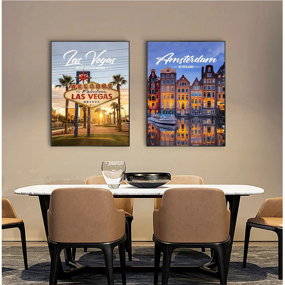 Städte-Poster 5D Diamantmalerei London Paris New York Landschaft Vollbohr-Mosaik Stickerei DIY Wandkunst für Heimdekoration Geschenk – Detail 2