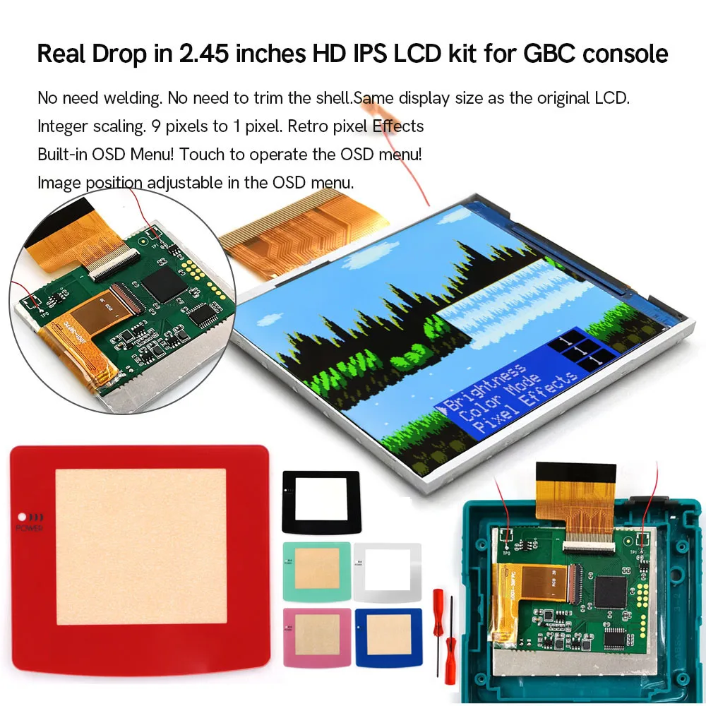 for-gbc-drop-in-ips-lcd-screen-kit-245inch-no-solder-no-tirmmed-backlight-for-gameboy-color