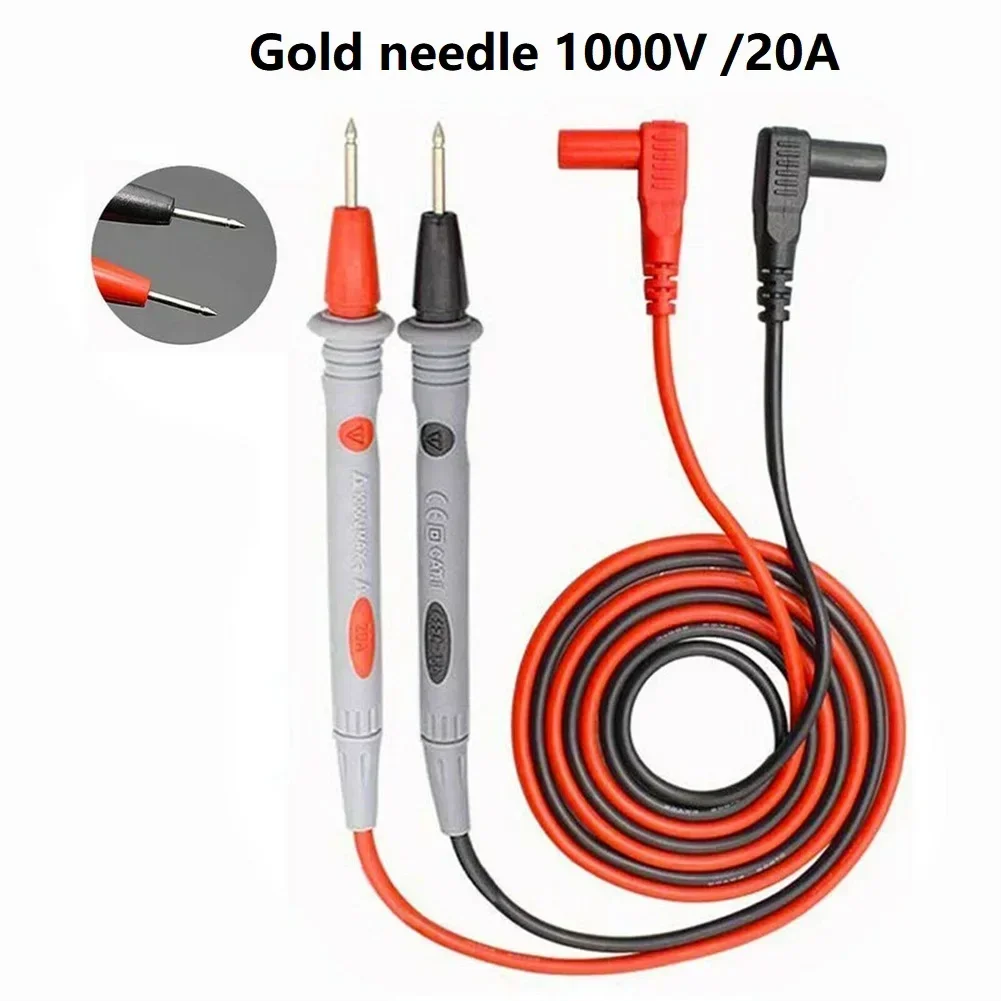 Digital Multimeter Probe Soft-Silicone Wire Universal Needle Tip For LED Tester 933mm/37.3in Meter Test Stick Needle Thread