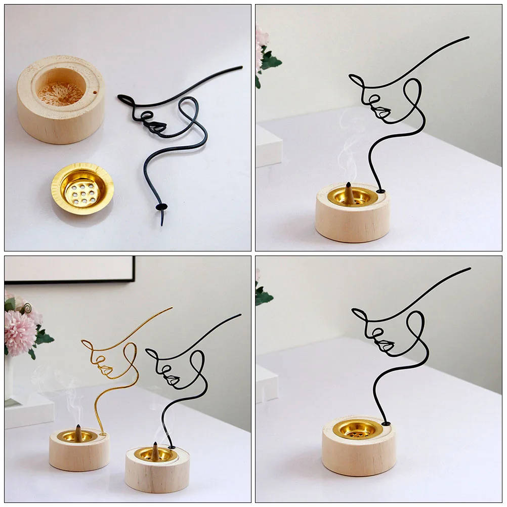 

Stylish Desktop Wooden Aromatherapy Censer Simple Elegant Incense Burner Home Decorative Ornament Gift Delicate Household Aroma
