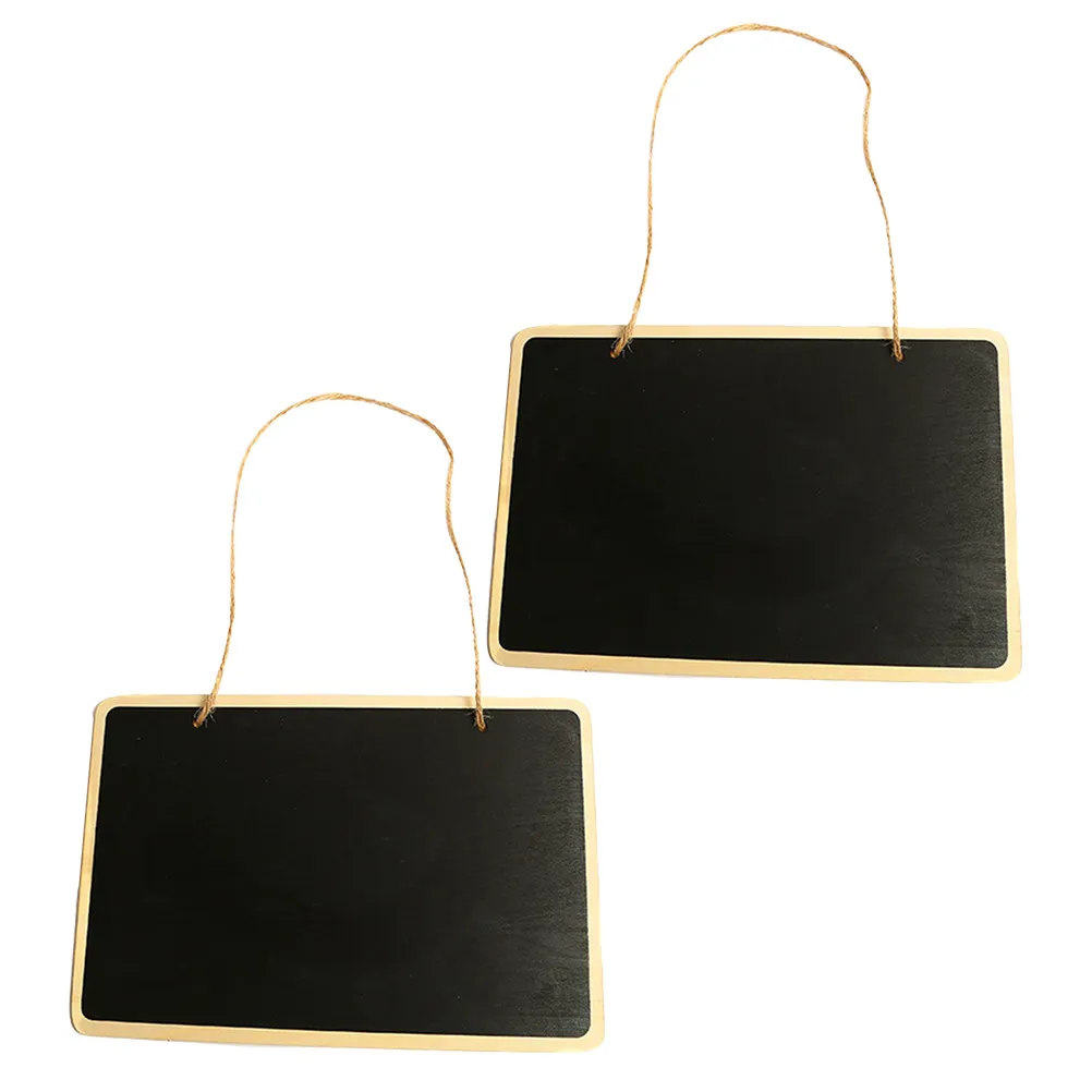 2Pcs Removable Boards for Restaurant Mini Chalkboard with Classic Wood Frame Writing Message Board Erasable Surface Easy Clean