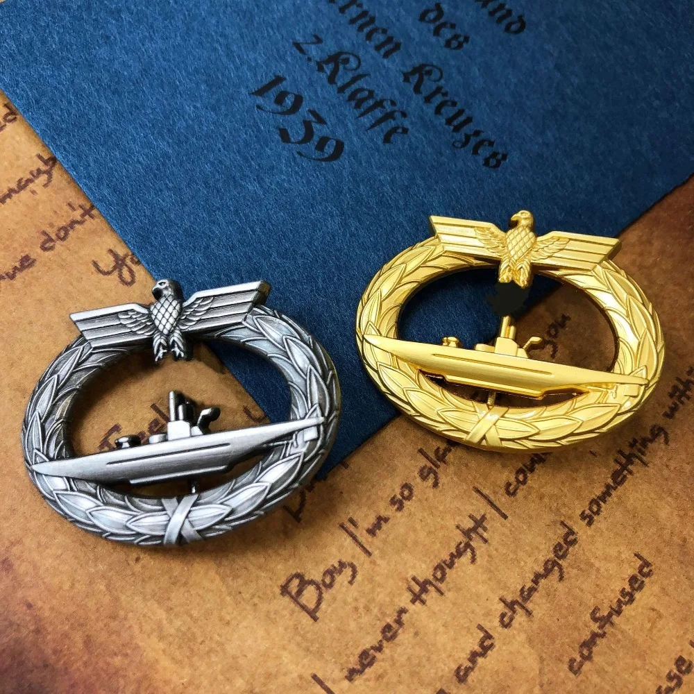 الحرب العالمية الثانية الحرب الألمانية الجرح ميدالية البحرية U-قارب شارة خزان الاعتداء ألمانيا ميداليات الديكور الحرف دبابيس