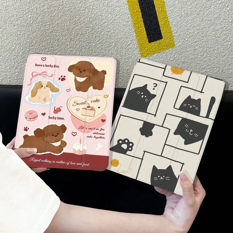 

Cute Puppy Flip Smart Cover for Pro 11 2nd 3rd 4th IPad 10th Generation 10.2 9th 8th 7th Ipad 2017 2018 9.7inch Protective Case