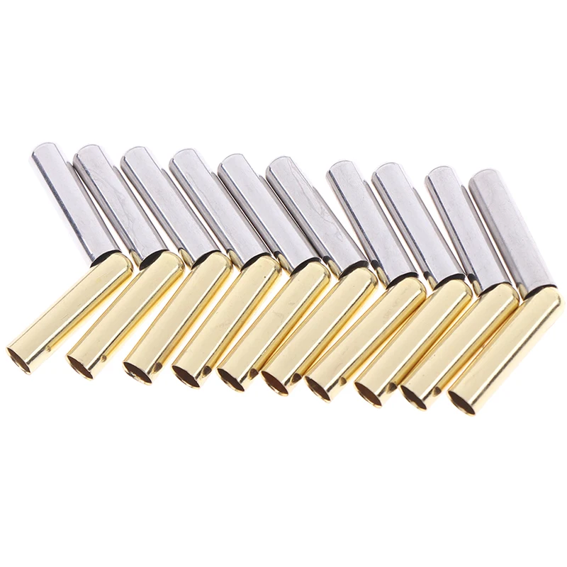 10pcs/Set Of 4.5*18mm Seamless Metal Shoelaces Tips Head Replacement