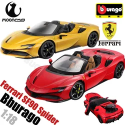 Bburago 1:18 Ferrari SF90 Spider Car Model Ferrari SF90 Stradale Alloy Diecast Models Car Toys Ferrari 296GTB Models Toy Gifts