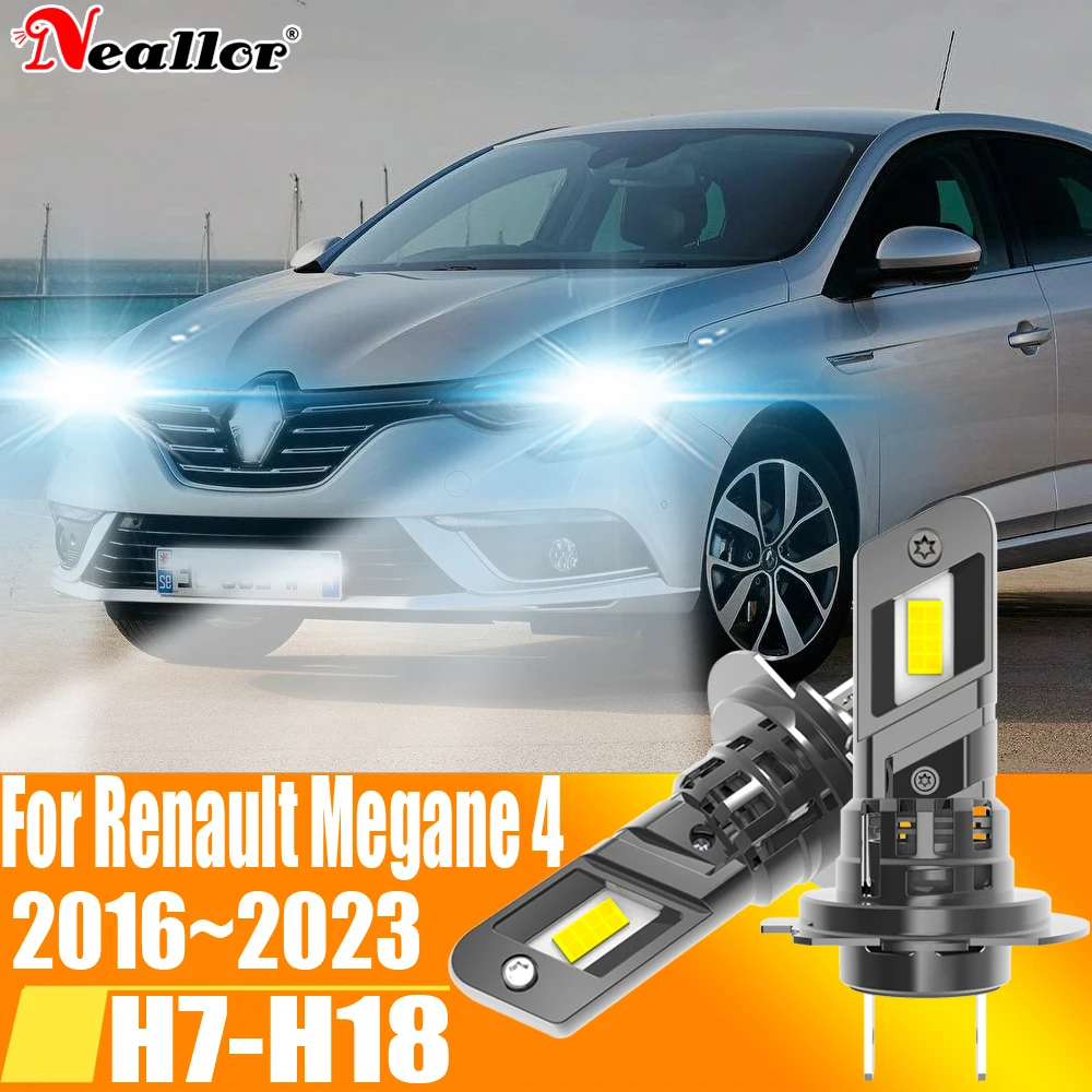 

2x High Power H7 Led Headlight Canbus No Error H18 Car Bulb 6000K White Light Diode Lamp 12v 55w For Renault Megane 4 2016~2023