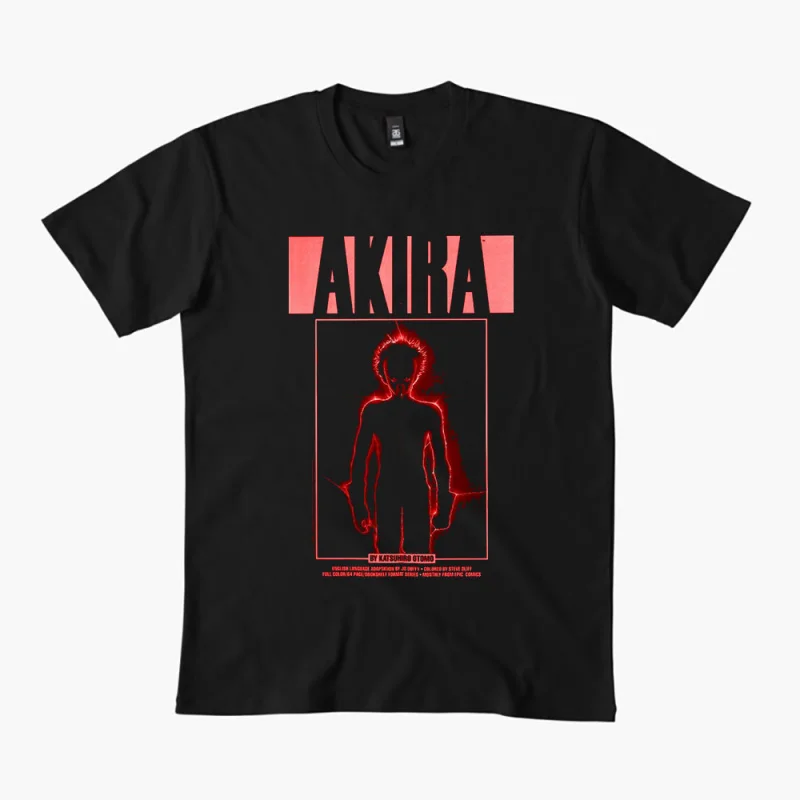 

0310 Vintage Akira City explosion Anime T Shirt Cyberpunk MangaGraphic clothes cyber mecha Neo-Tokyo Streetwear All size tops