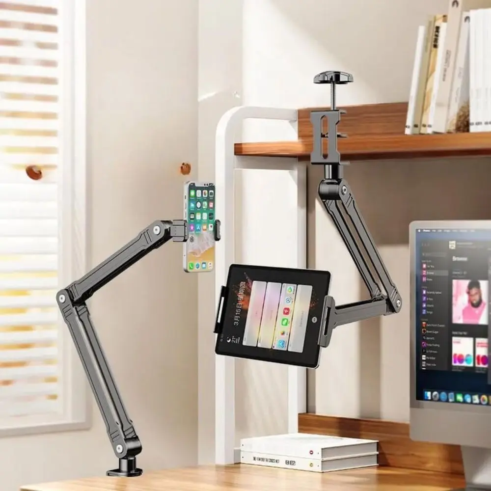 

2 in 1 Goosek Pe Holder or Bed - Ultra Sturdy Cell Pe Stand or Desk Kindle Holder or Bed lexible Arm Clamp Tablet Mount Stand it