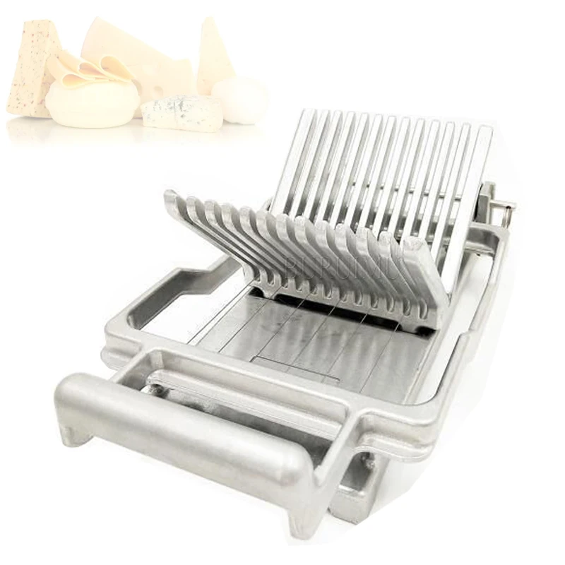 Hand Held Cheese Cutter Manual Cheese Cutter Stainless Steel Easy Grip Handle Scale Lines Rust Proof for Kitchen