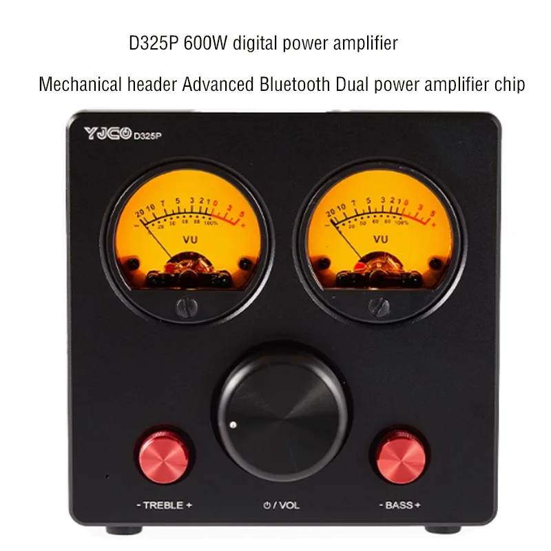

AIYIMA SMSL D325P Dual core TPA3255 Balanced Digital Amplifier 600W 2.0 Dual VU Meter Bluetooth Hifi power Amplifier Audio