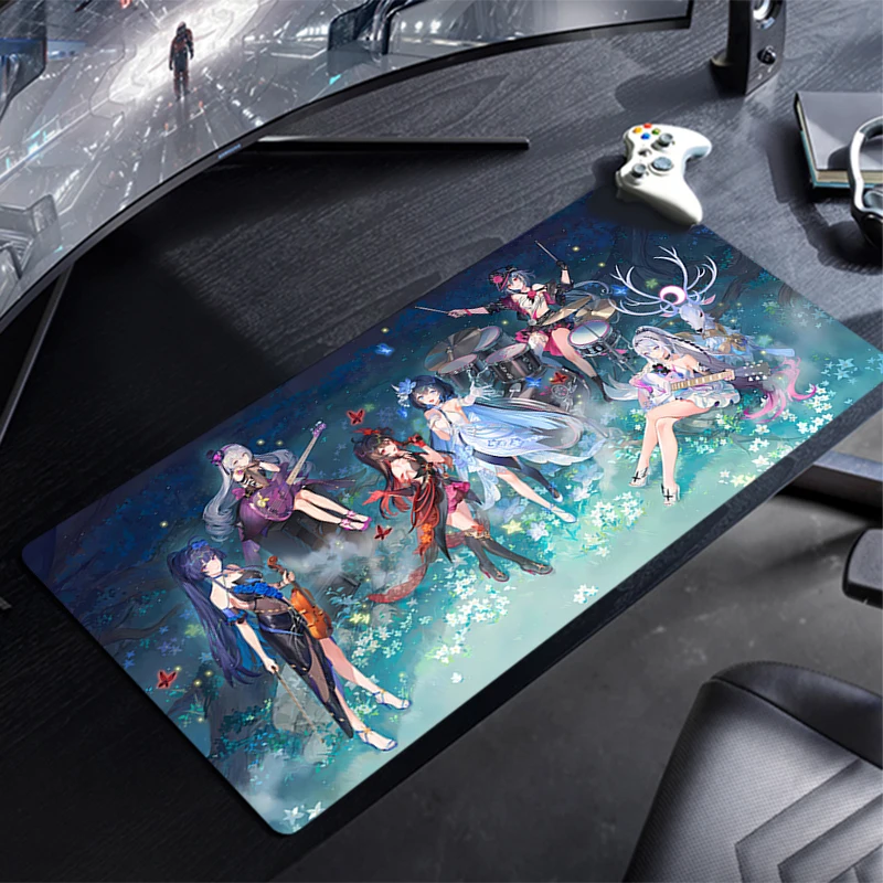 Mouse Pad Honkai Impact 3 Gaming Laptops Keyboard Mat Deskmat Pc Accessories Desk Protector Anime Gamer carpet Mousepads boy XXL