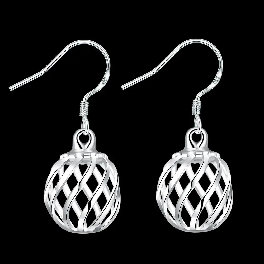Noble charms 925 sterling silver Hollow creative lantern earrings for women fashion party wedding Jewelry Holiday gifts