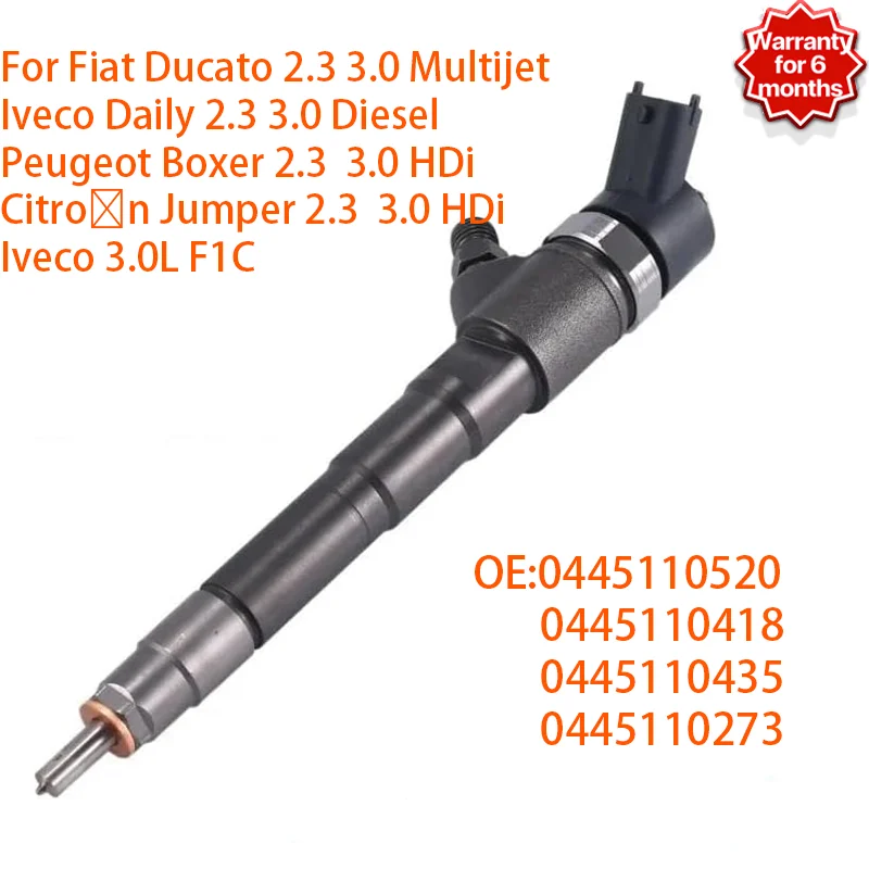 

0445110520 0445110273 0445110418 0445110435 New Diesel Injector Nozzle For IVECO Daily FIAT Ducato 2.3 D 120 130 Multijet