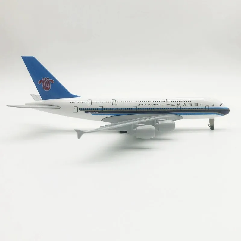 20cm Aircraft Model A380 China Southern Airline Alloy Simulation Plane Model Aviation Gift With Wheel Stand Collectible Display