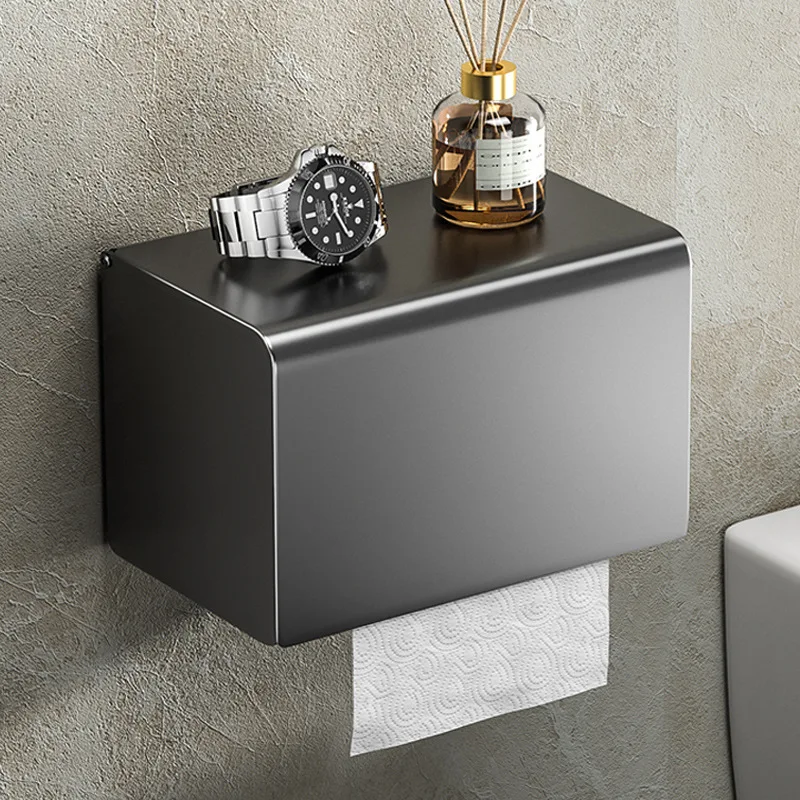 Quadratische Tissue Box Toilette Wasserdichte Papier Roller Toilette Hand Papier Box Punch-freies Bad Papier Halter