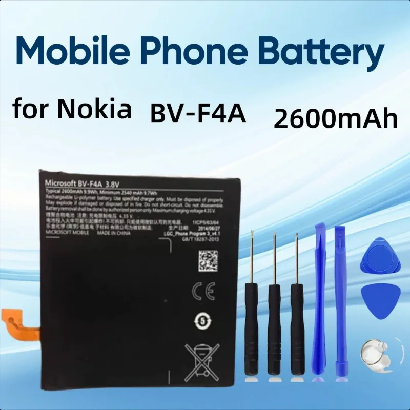 

2600 мАч Новый аккумулятор для мобильного телефона Nokia BV-F4A