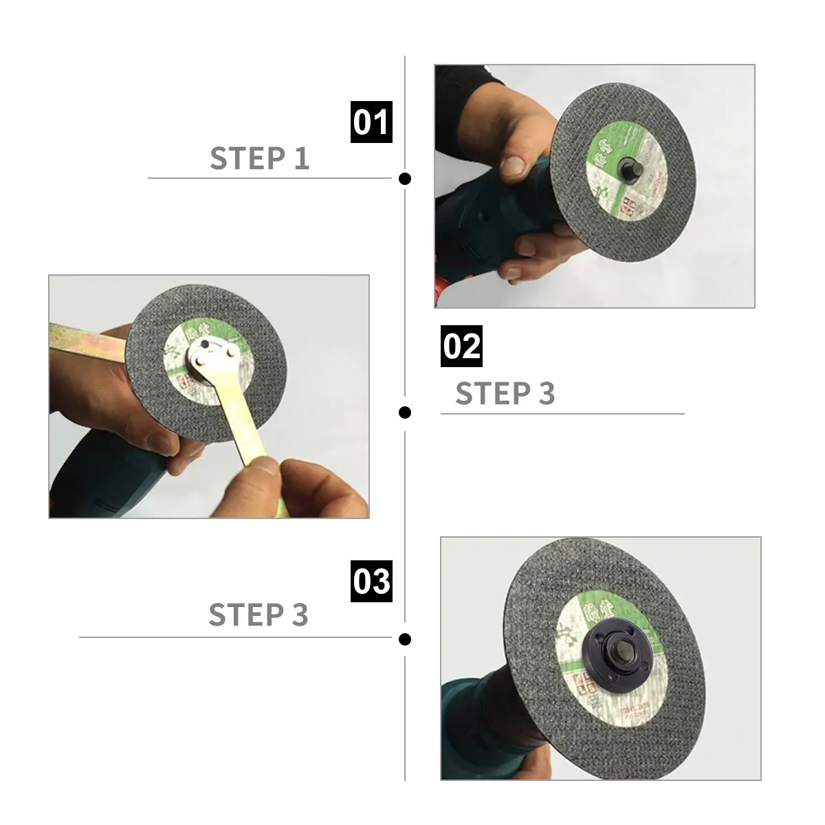 4Pcs Angle Grinder Accessories Set Carbon Steel 125Mm Includes Spanners Upper Lower Gaskets Replace Fix Grinding Discs