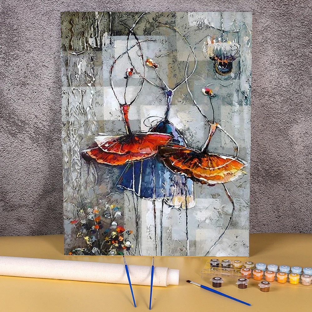 

Абстрактная картина по номерам для взрослых, наборы «сделай сам», ручная роспись на холсте, картина маслом, рисунок, раскраска по номерам для гостиной