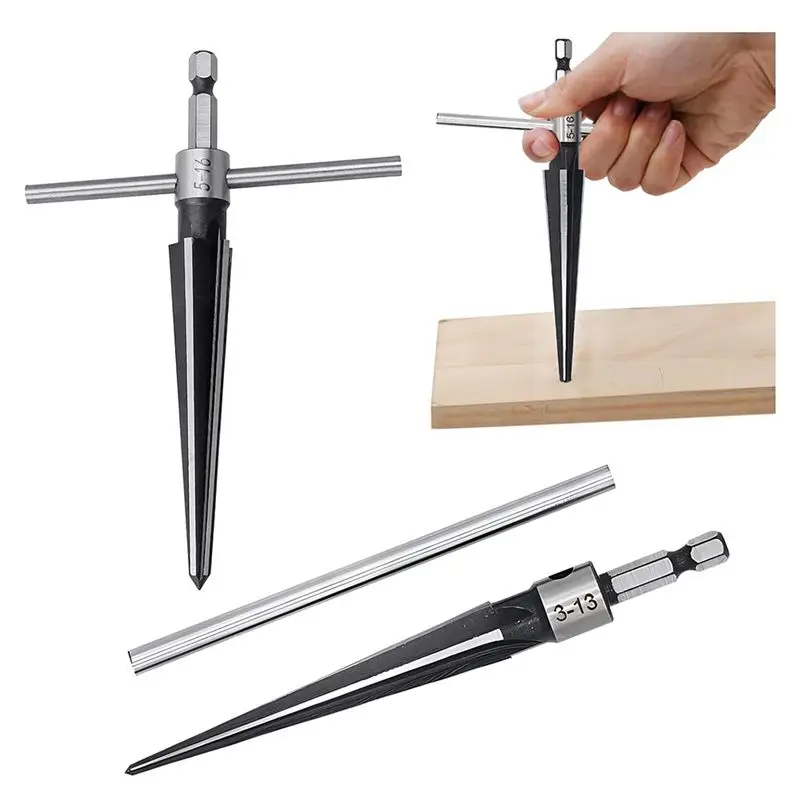 

ABRE-Bridge Pin Hole Reamer,3-13Mm(1/8-1/2Inch)&5-16Mm(1/2-5/8 Inch)T Handle Taper Reamer Set,Pin Hole Handle Tapered Reamers