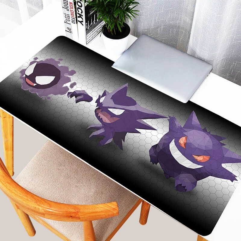 

Mouse Pad Extended Mouse Mat Computer Cute P-pokemonS Keyboard Pad Anime G-gengar Desk Mat with Non-Slip Base and Stitched Edge