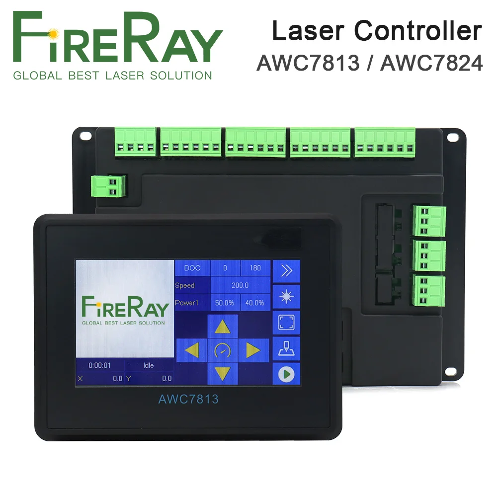 

FireRay Trocen AWC7813 Контроллер CO2-лазера AWC7824 для станка для лазерной гравировки и резки CO2