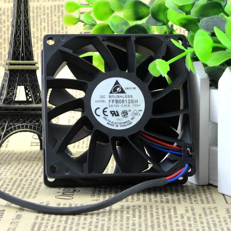 New Fan For Delta FFB0812SH 8025 8cm 12V 0.6A Chassis Violent Fan 80*80*25mm