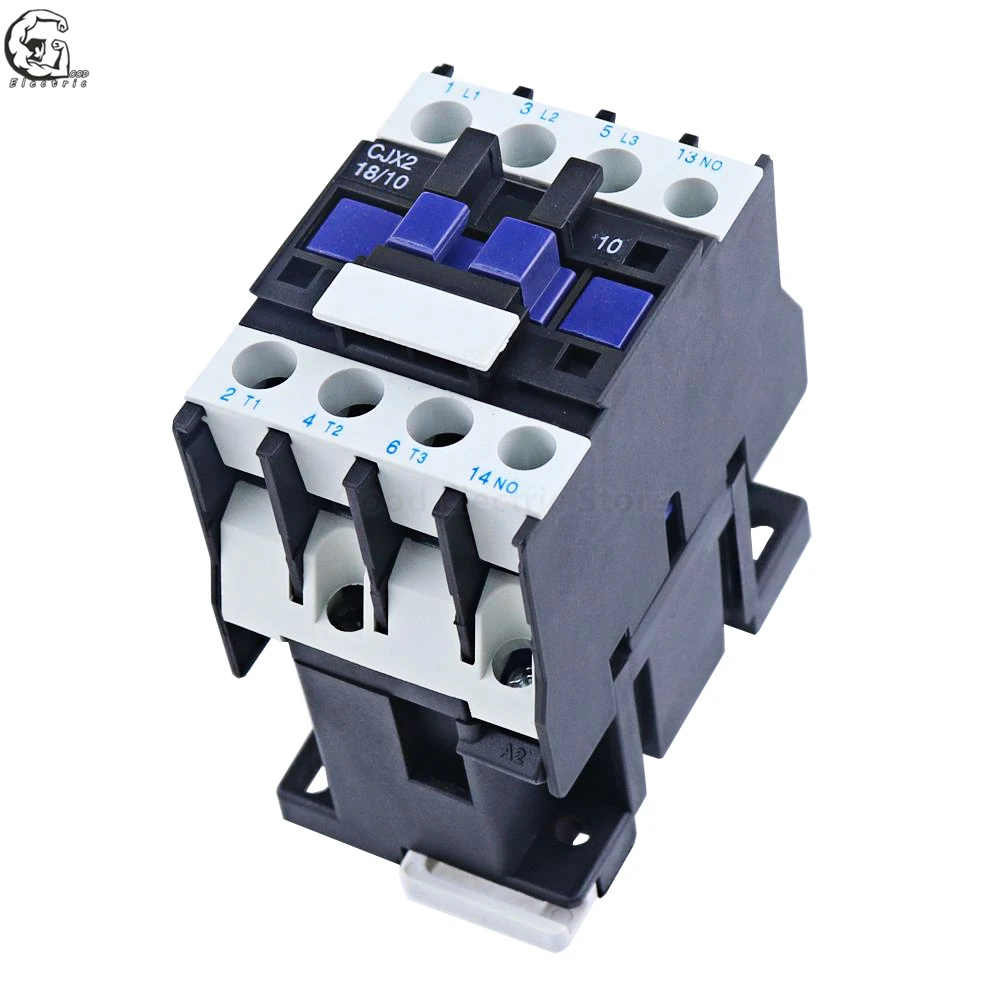 CJX2-2510 CJX2-2501 AC Contactor 25A 3 Phase 3Pole NO Coil Voltage 380V 220V 110V 36V 24V 50/60Hz Din Rail Mounted 3P+1NO/3P+1NC