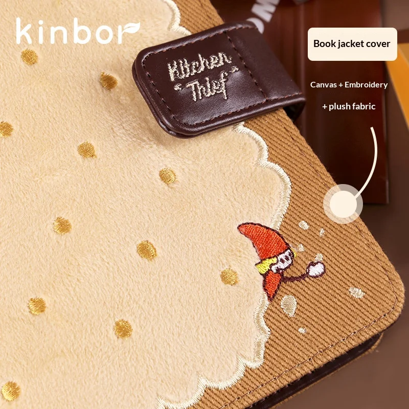キンボア-可愛いキッチンエルフ-a6-ノートブック-ギフトボックスセット。剥がして使える付箋、ステッカー、シール、文房具のギフトとして、誕生日や卒業祝いに最適。