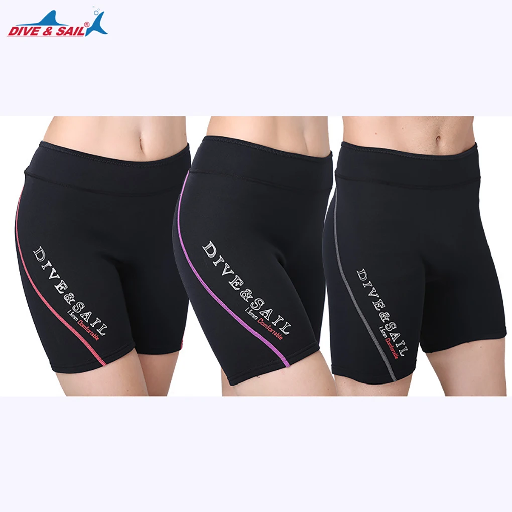 1 5MM Wetsuit Pants Thickened Wetsuits Diving Swimming Trunks Split Diving Pants Diving Leggings Female purple L