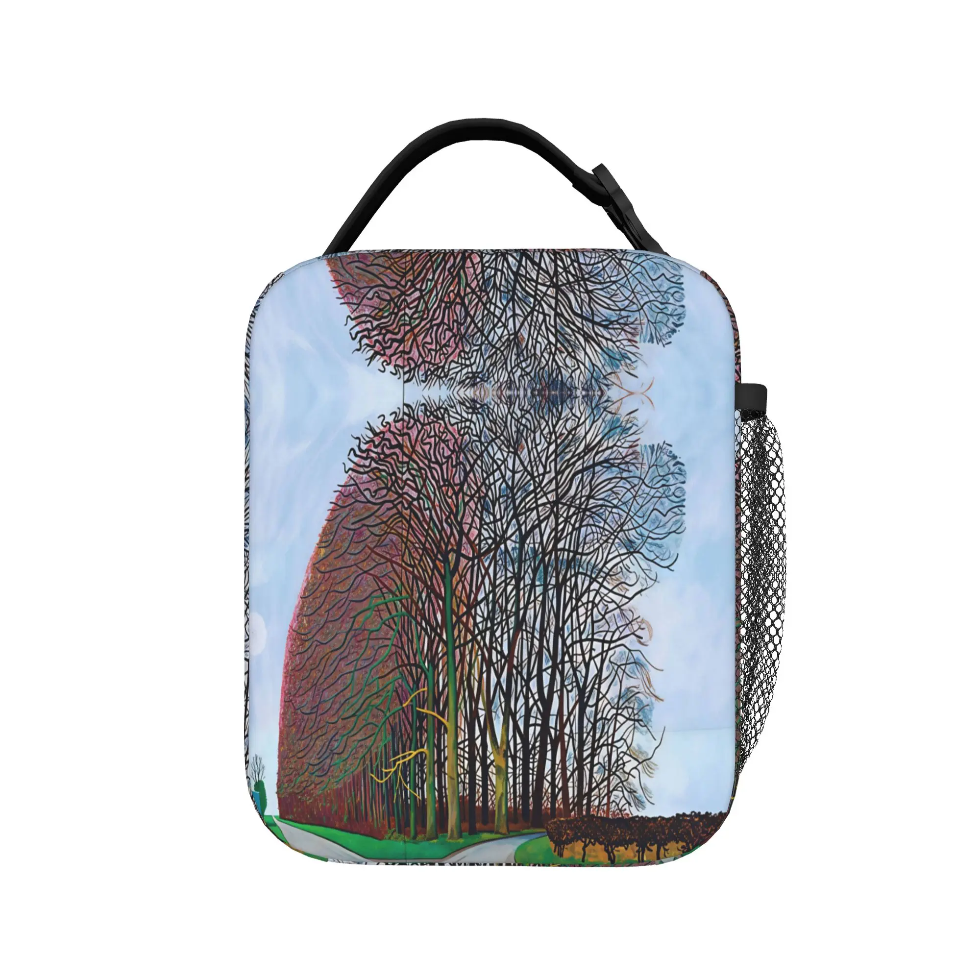 David Hockney Art   Pohon Rindang Poster Lunch Bag  Outdoor Picnic Lunch Box For Women Vintage Print Thermal Lunch Bags