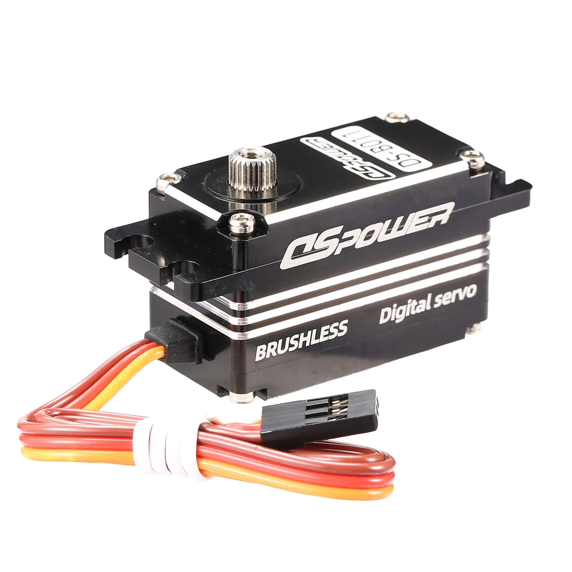 DSPOWER RC Servo Waterproof Digital Metal Case Gear Motor Short Body Low Profile Servo for 1/10 1/8 RC Car Plane Robot Drone