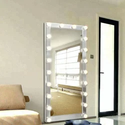 Custimized Dressing Led Lights Dimmable Wall Mounted Long Desktop Mirrors Large Floor Mirror Big Hollywood Body Square Mirror