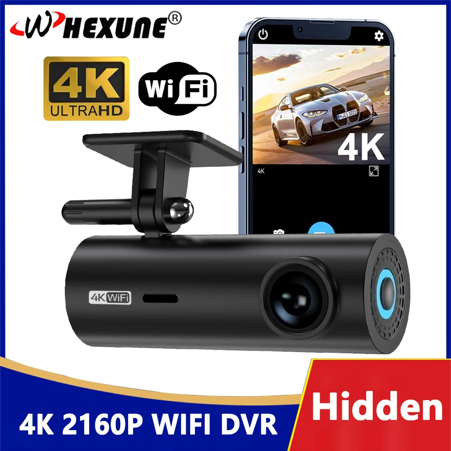 Dash Cam 4K Wifi Camera For Car Dashcam 24h Parking Monitor Dvr Para Coche Mini Kamera Samochodowa Rejestrator Video Registrator