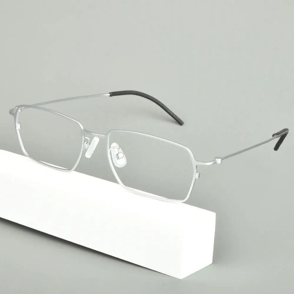 152mm Oversized Handmade Glasses Frame for Big Face Men Women Eyewear Denmark Pure Titanium Square Eyeglasses Frames Ultralight