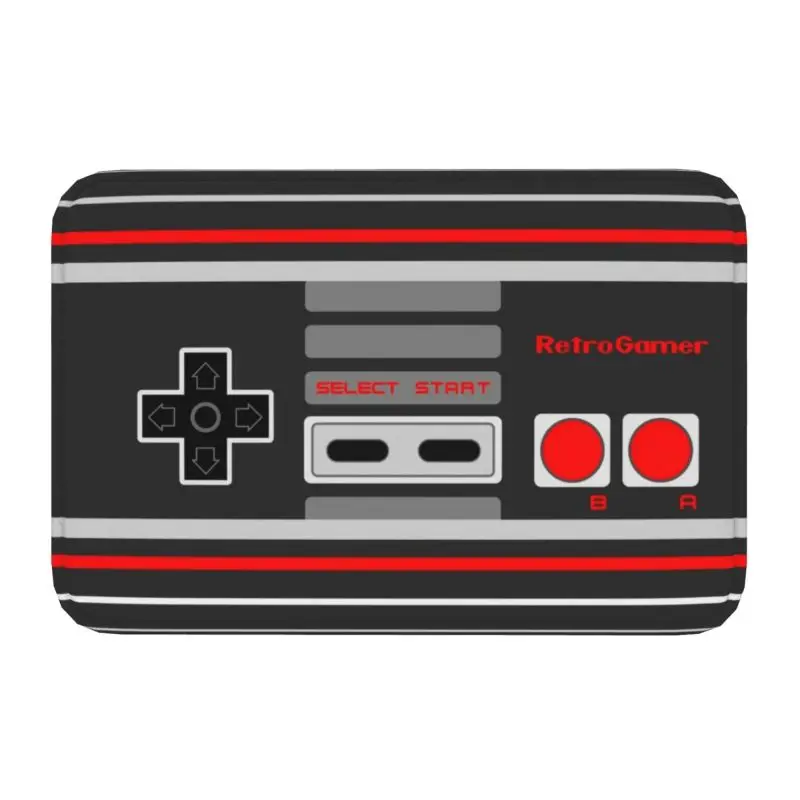 Felpudo Retro personalizado para Gamer, alfombrilla antideslizante para videojuegos, Gamepad para cocina, baño, Alfombra de jardín, 40x60cm