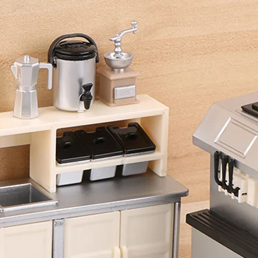 【BBS】1/12 Dollhouse Ice Cream Machine Milk Tea Workbench Model Dollhouse Drink Shop Furniture Accessories Dolls House Decoration