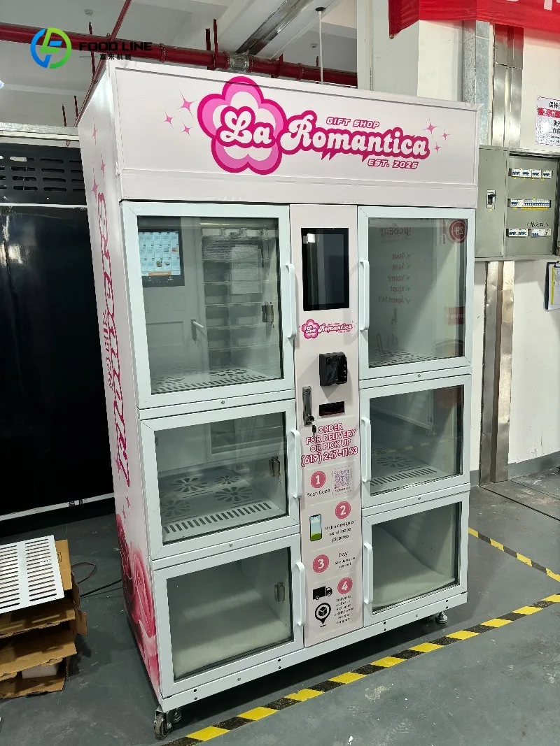 Customized Logo 6-Lattice Flower Vending Machine with Cooling Function for Gift-Giving