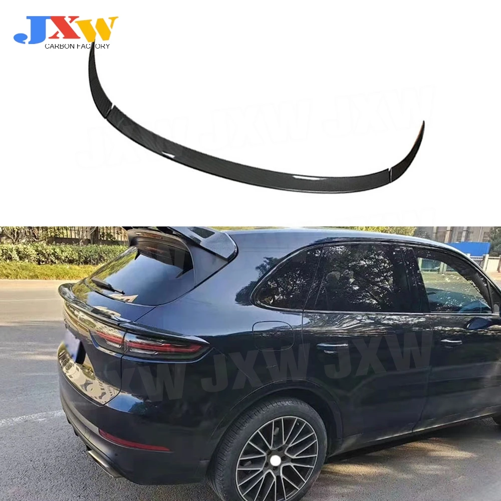 

Carbon Fiber FRP Rear Roof Spoiler Lip Wings Car Top Covers Body kits for Porsche Cayenne 2018-2021 Auto Car Decoration