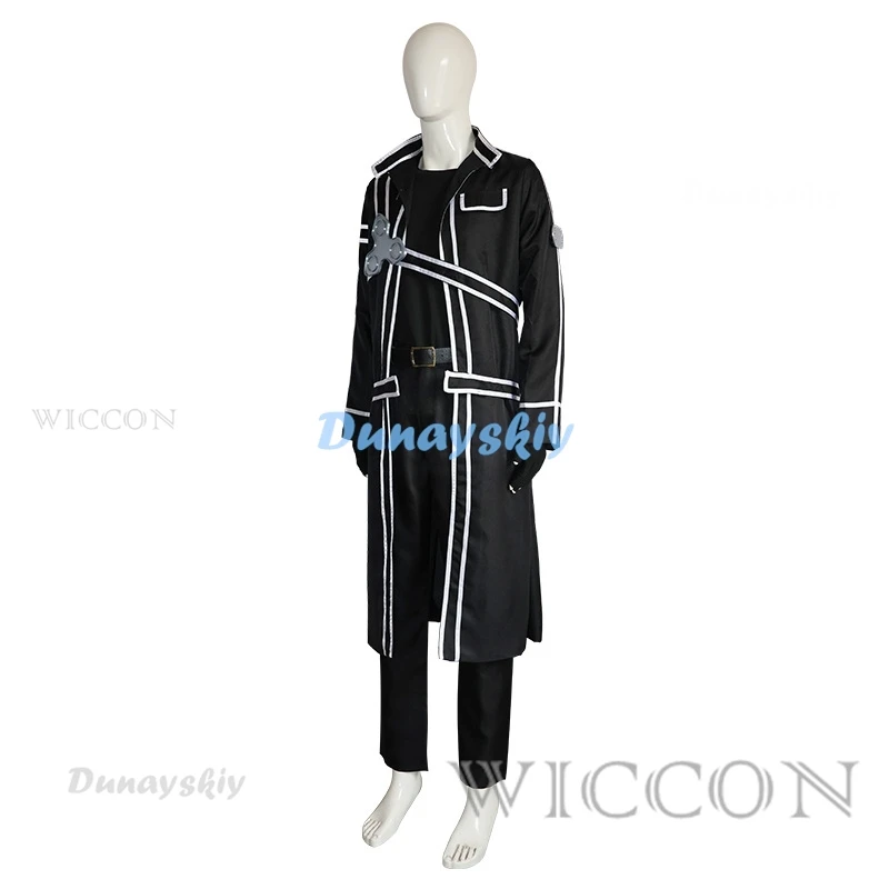 Anime Sword Online Kirito Cosplay Kazuto Kirigaya Cosplay Costume Short Wig Kirito Jacket Shirt Pants Gloves Uniforms Suit