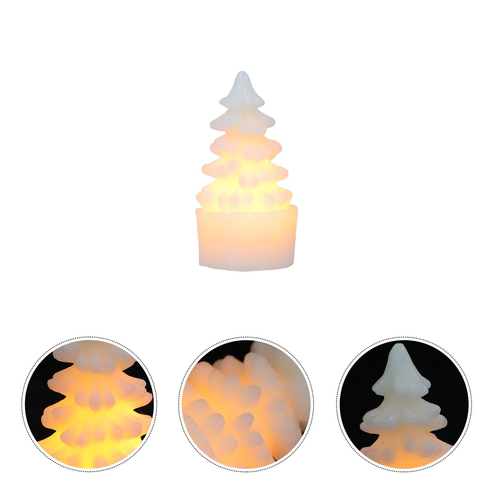 1Pcs LED Electronic Light Xmas Tree Style Desktop Lamp Stable Flat Bottom Christmas Decoration Lamps Xmas Luminous Decors